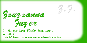 zsuzsanna fuzer business card